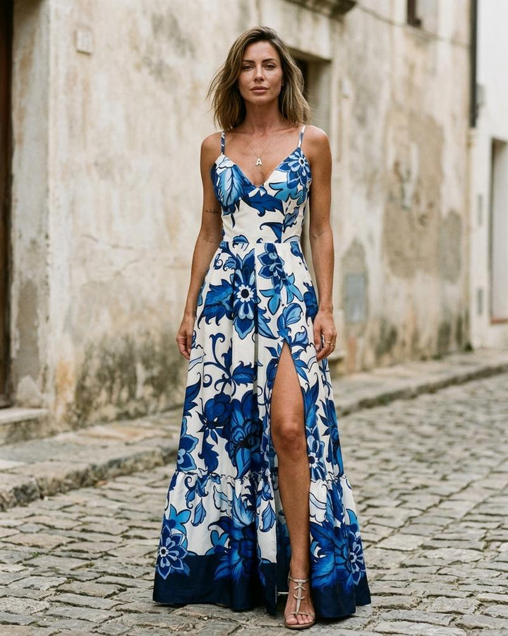 Macys Wear - Lolom | Geblümtes Ärmelloses Kleid Damen