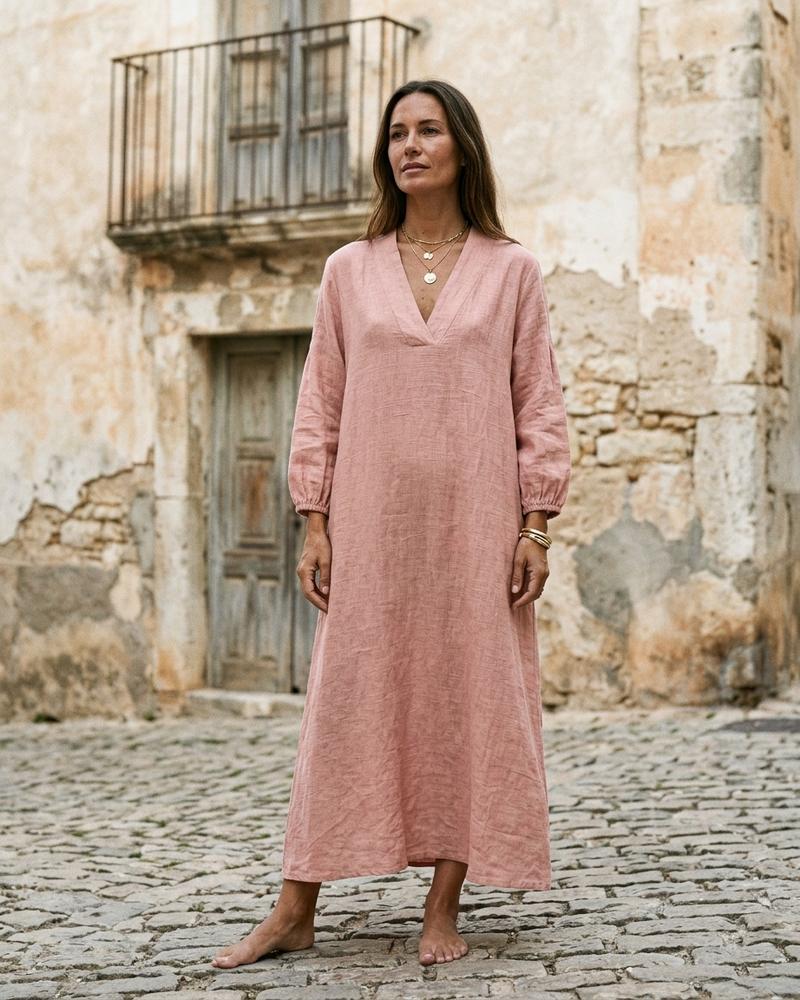 Macys Wear - Valom | Langärmlig Locker Kleid Damen