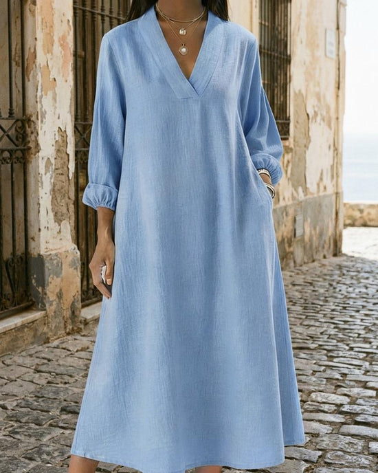 Macys Wear - Valom | Langärmlig Locker Kleid Damen
