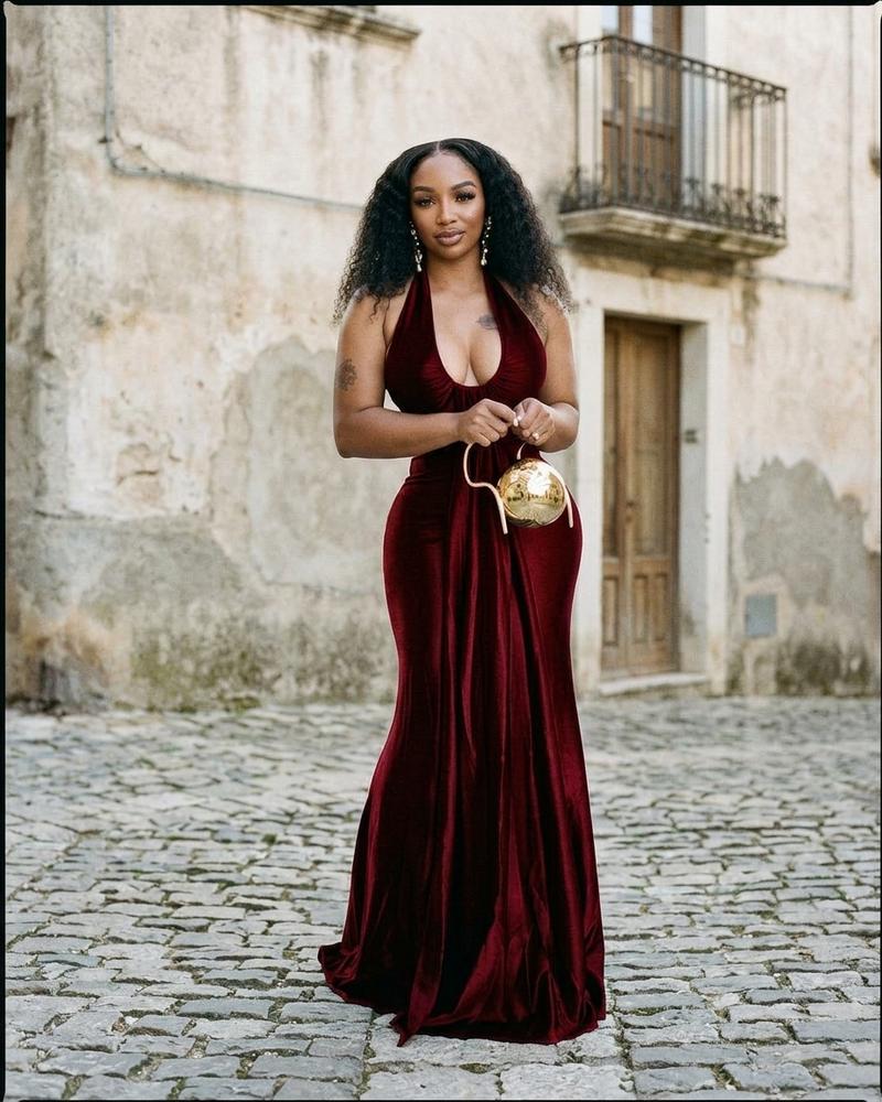 Macys Wear - Arken | Figurbetontes Glänzendes Kleid Damen