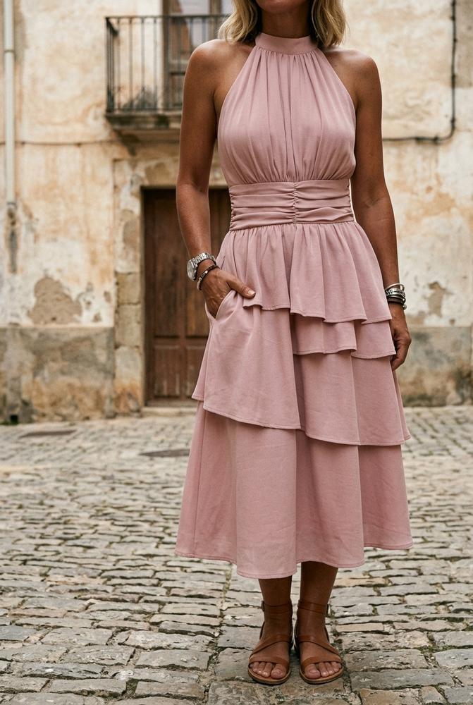 Macys Wear - Kenal | Ärmelloses Gestuftes Kleid Damen