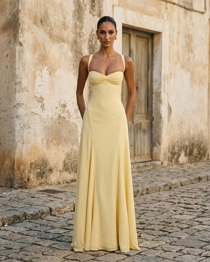 Macys Wear - Salen | Bodenlang Ärmellos Kleid Damen