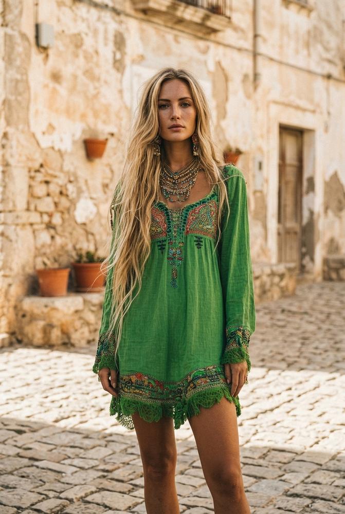 Macys Wear - Ramor | Bestickt Langärmlig Tunika Damen