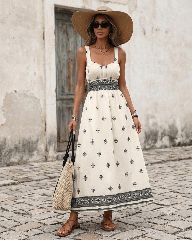 Macys Wear - Lymir | Ärmellos Gemustert Kleid Damen