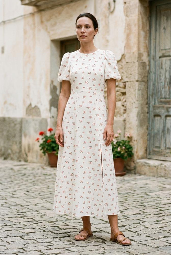 Macys Wear - Nehal | Geblümtes Kurzärmliges Kleid Damen
