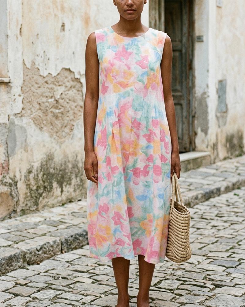 Macys Wear - Lysel | Ärmellos Geblümt Kleid Damen