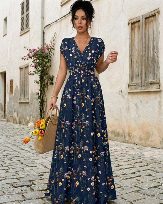 Macys Wear - Damir | Geblümtes Kurzärmliges Kleid Damen
