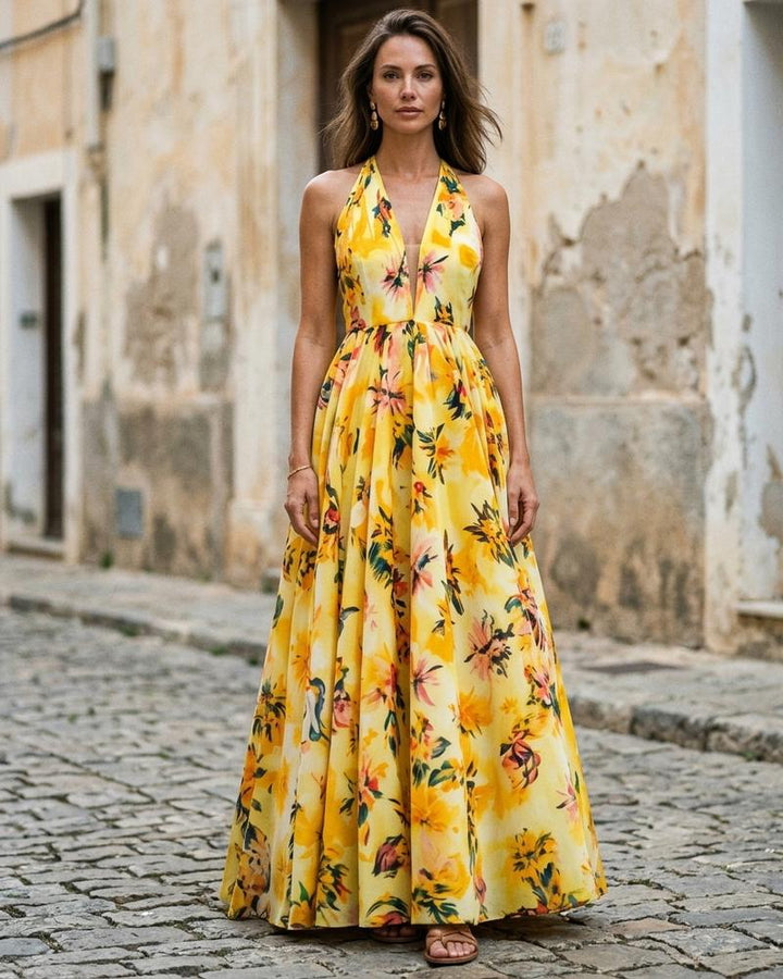 Macys Wear - Zelor | Geblümt Ärmellos Kleid Damen