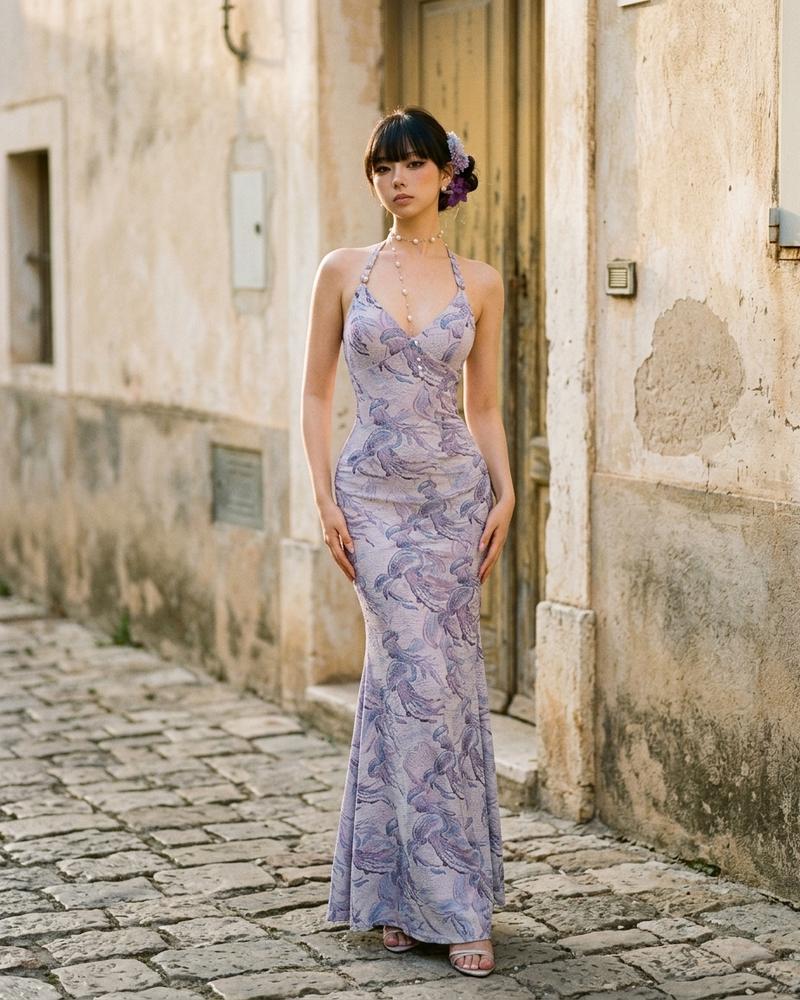 Macys Wear - Semon | Ärmellos Gemustert Kleid Damen