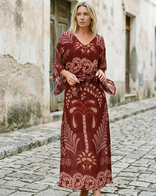 Macys Wear - Maran | Gemustert Lang Kleid Damen