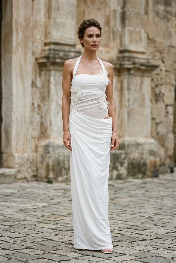 Macys Wear - Tadar | Ausgeschnitten Drapiert Kleid Damen