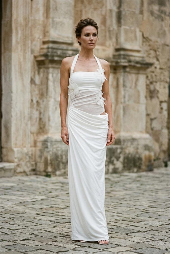 Macys Wear - Tadar | Ausgeschnitten Drapiert Kleid Damen