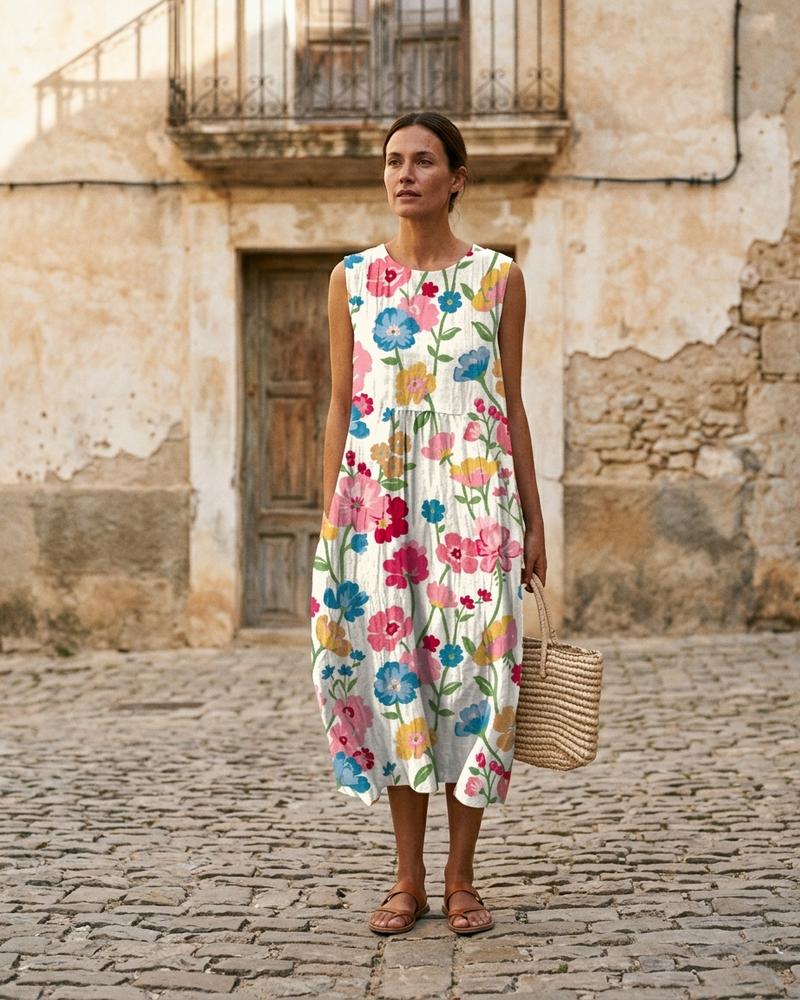 Macys Wear - Lator | Ärmelloses Geblümtes Kleid Damen