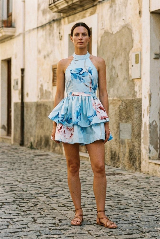 Macys Wear - Laron | Neckholder Gestuftes Kleid Damen