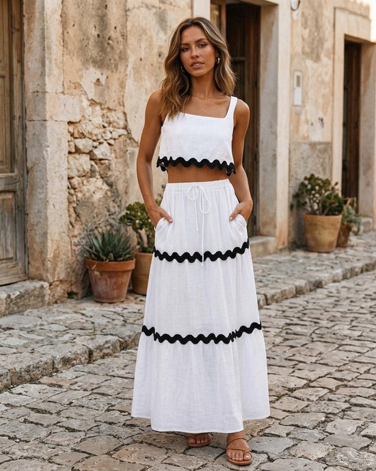 Macys Wear - Roran | Zweiteiliges Gewelltes Kleid Damen