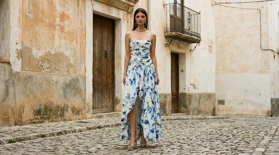 Macys Wear - Milan | Trägerloses Geblümtes Kleid Damen