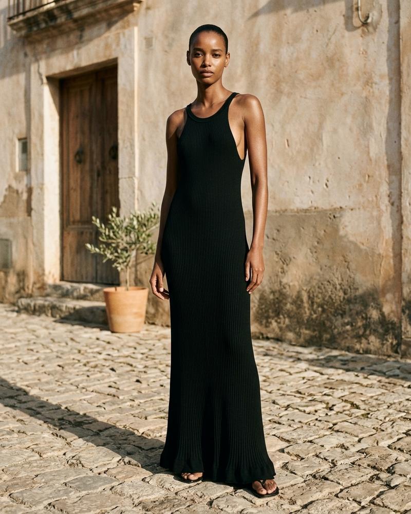 Macys Wear - Eltir | Gerippt Ärmellos Kleid Damen