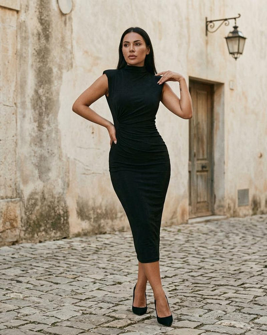 Macys Wear - Rodan | Gerafftes Ärmelloses Kleid Damen