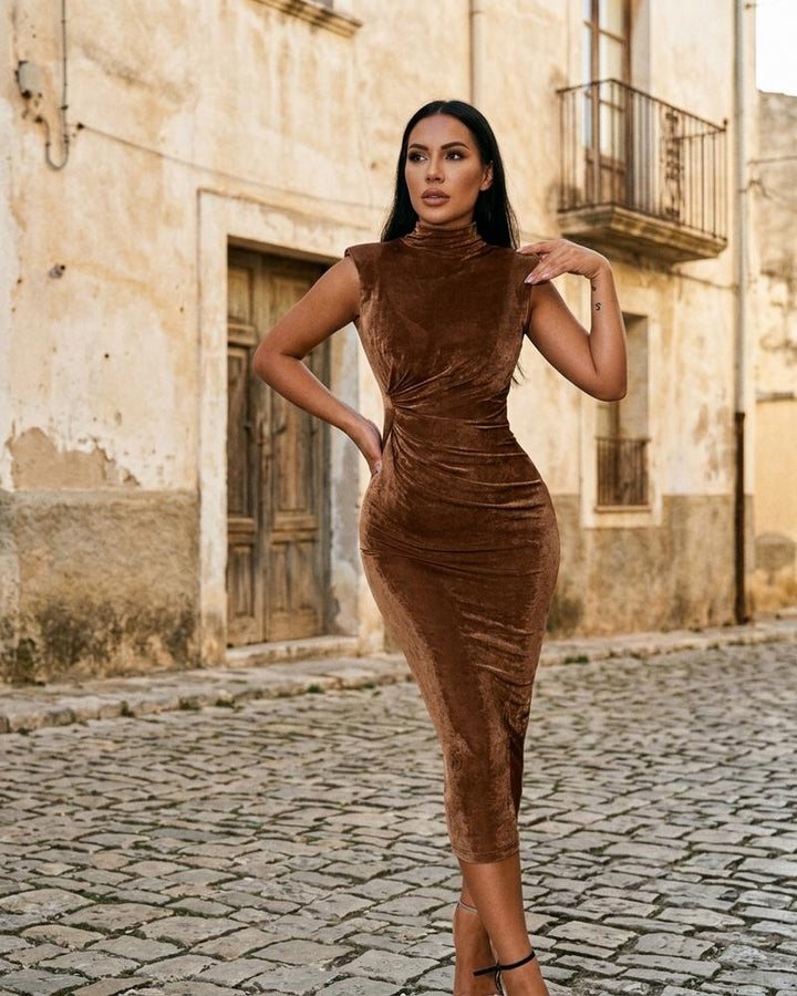 Macys Wear - Rodan | Gerafftes Ärmelloses Kleid Damen
