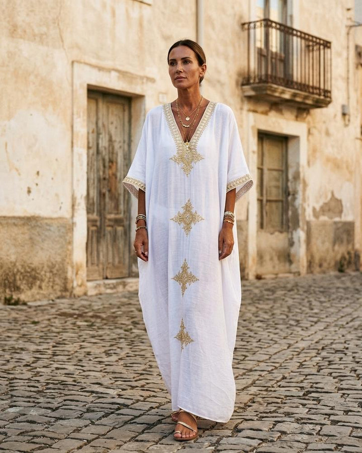 Macys Wear - Lolar | Besticktes Kaftan Kleid Damen