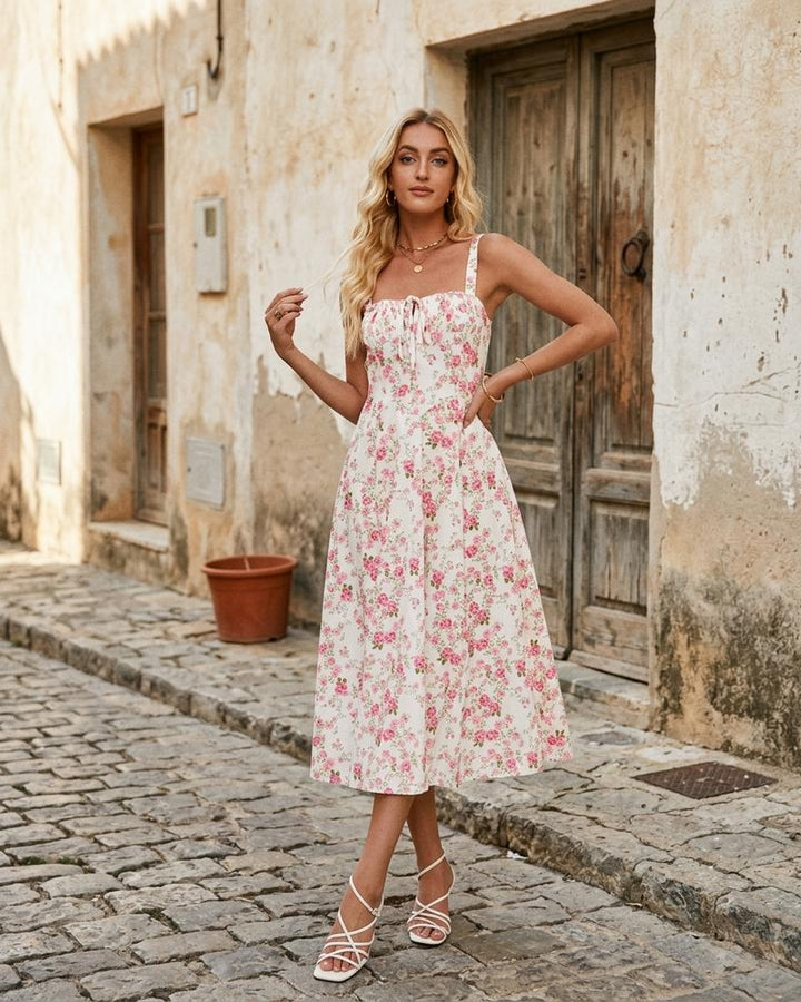 Macys Wear - Lyral | Geblümt Ärmellos Kleid Damen