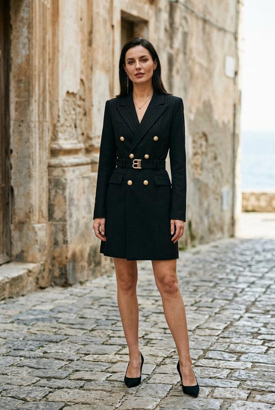 Macys Wear - Valen | Zweireihig Tailliert Kleid Damen