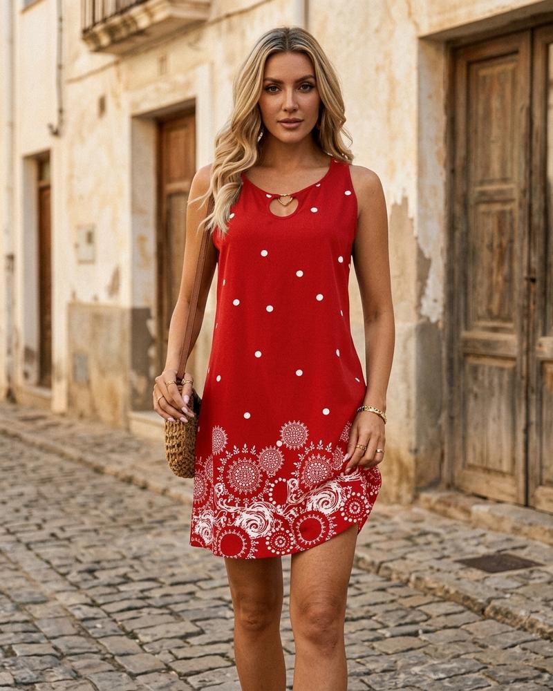 Macys Wear - Lyran | Ärmellos Gemustert Kleid Damen