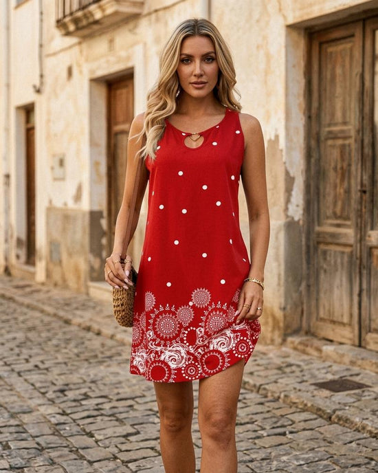 Macys Wear - Lyran | Ärmellos Gemustert Kleid Damen