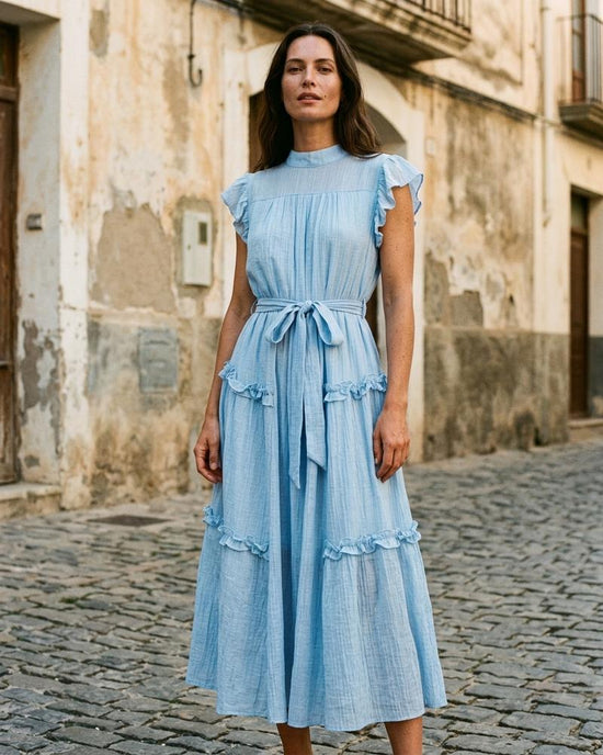 Macys Wear - Codar | Tailliert Gerüscht Kleid Damen