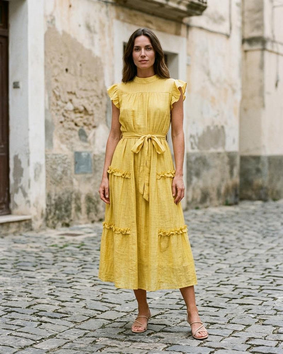 Macys Wear - Codar | Tailliert Gerüscht Kleid Damen