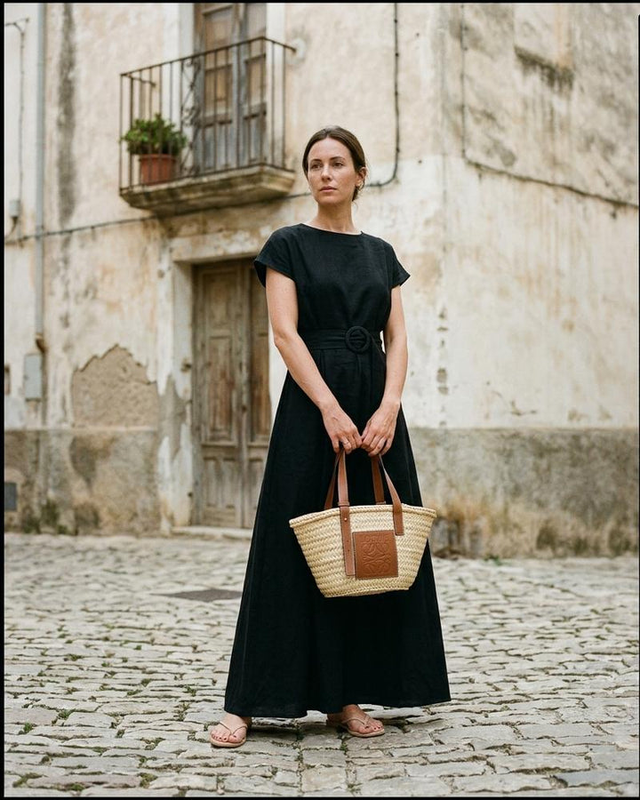 Macys Wear - Alhal | Kurzärmliges Bodenlanges Kleid Damen