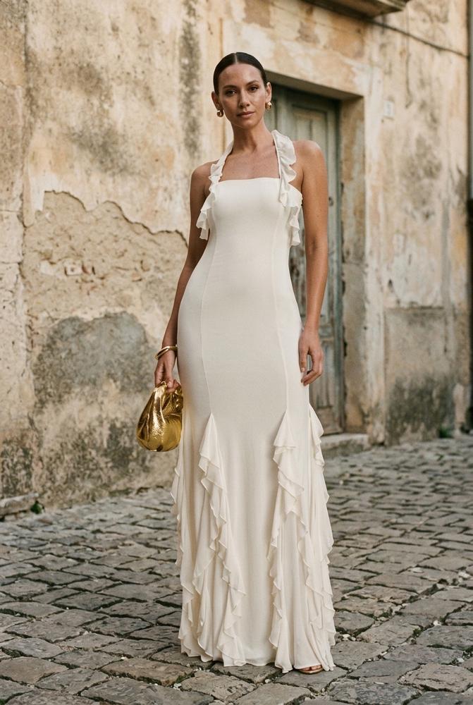 Macys Wear - Eltor | Gerüscht Ärmellos Kleid Damen