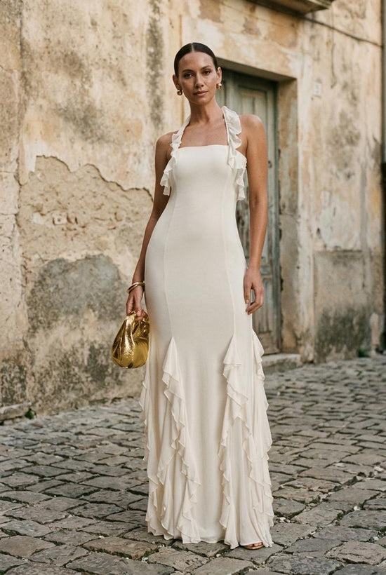 Macys Wear - Eltor | Gerüscht Ärmellos Kleid Damen