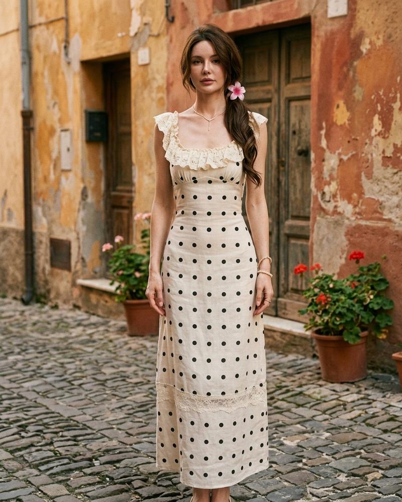 Macys Wear - Ramer | Gepunktet Tailliert Kleid Damen