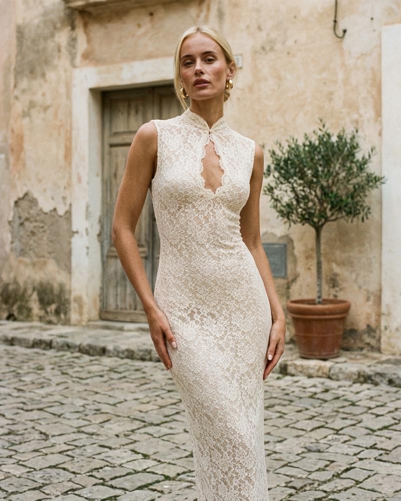 Macys Wear - Aldan | Ärmellos Transparent Kleid Damen