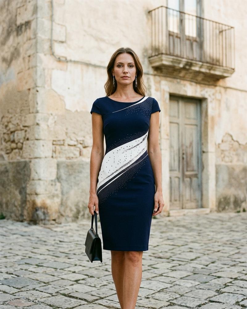 Macys Wear - Ralen | Figurbetont Kurzärmlig Kleid Damen