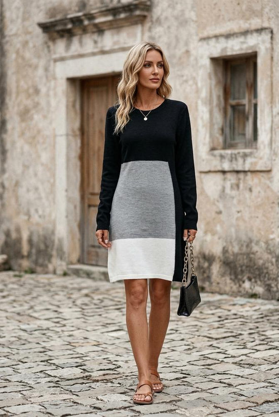 Macys Wear - Ellin | Langärmlig Gestrickt Kleid Damen