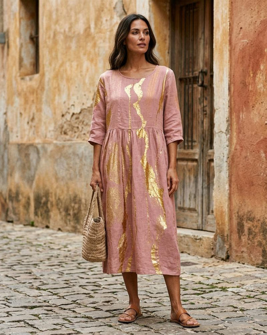 Macys Wear - Loron | 3/4-Ärmliges Bedrucktes Kleid Damen