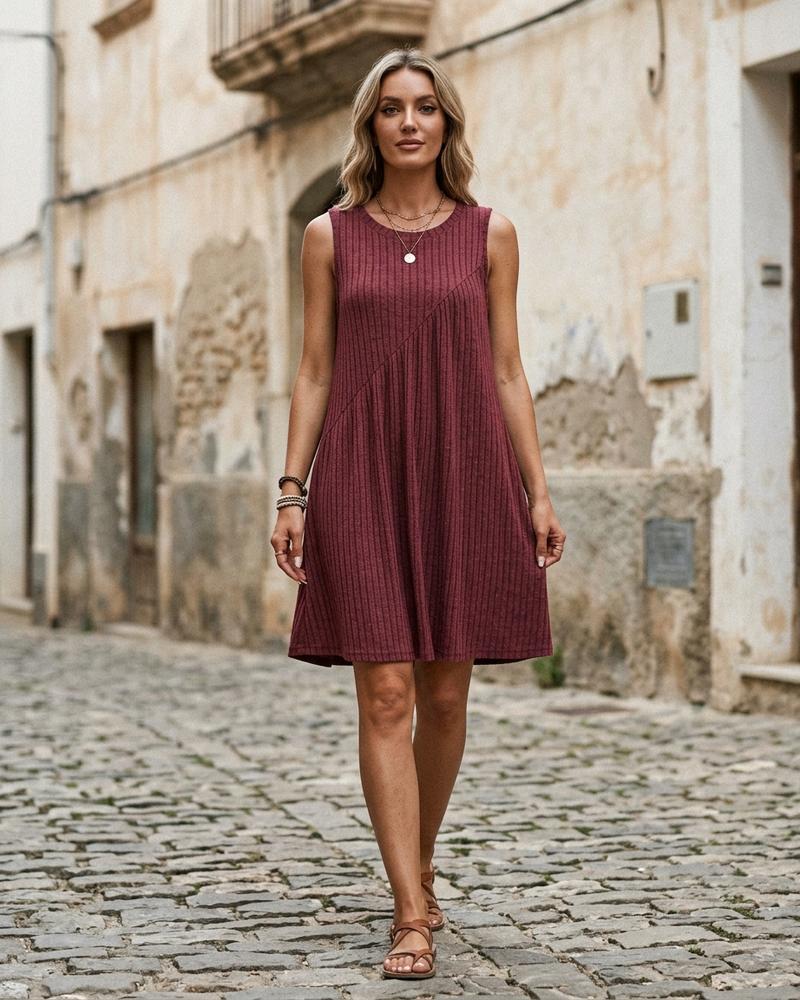 Macys Wear - Lydan | Ärmellos Gerippt Kleid Damen