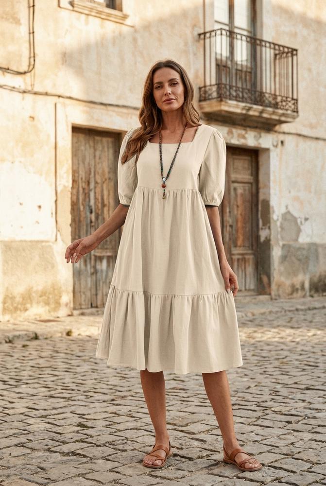 Macys Wear - Ardar | Gestuft Locker Geschnitten Kleid Damen
