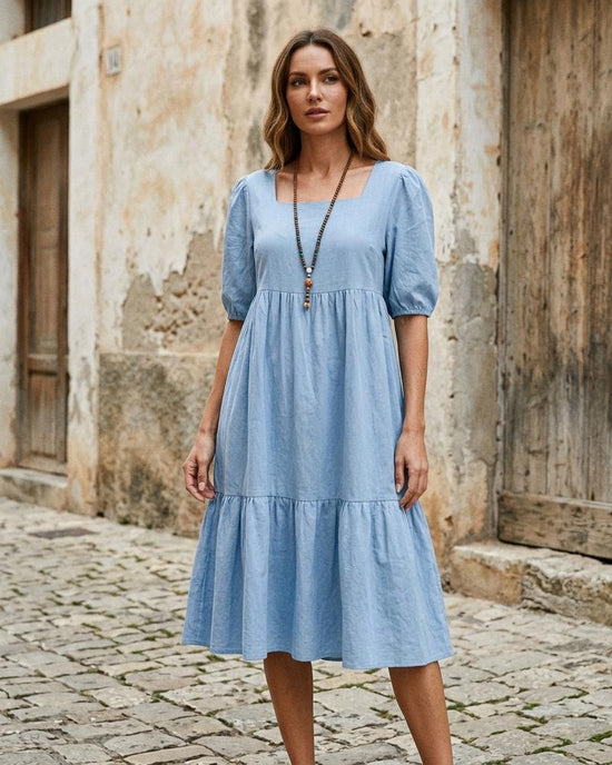 Macys Wear - Ardar | Gestuft Locker Geschnitten Kleid Damen