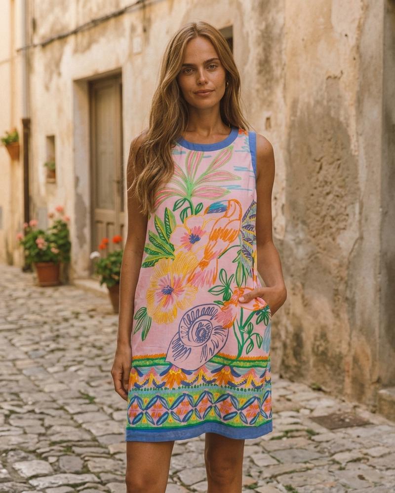 Macys Wear - Veven | Ärmelloses Bedrucktes Kleid Damen