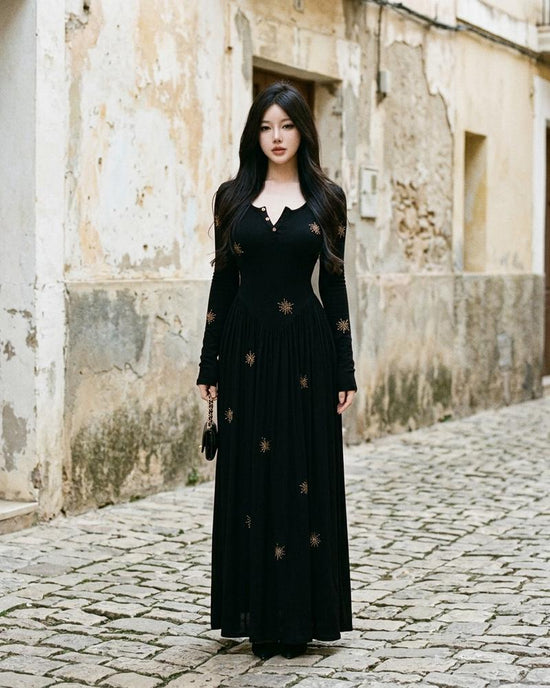 Macys Wear - Lylor | Langärmliges Verziertes Kleid Damen