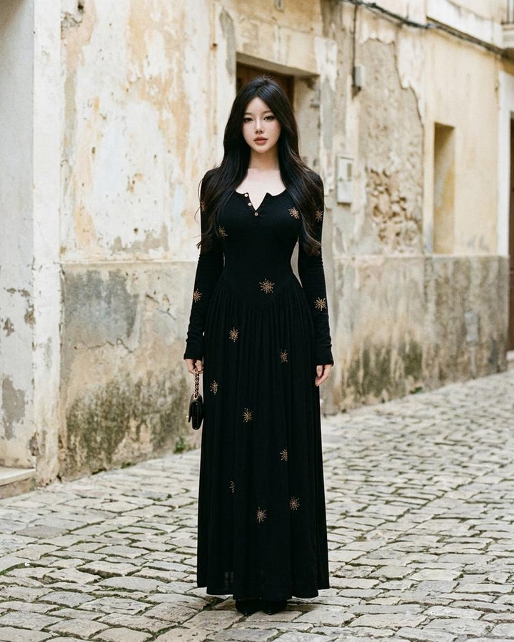 Macys Wear - Lylor | Langärmliges Verziertes Kleid Damen