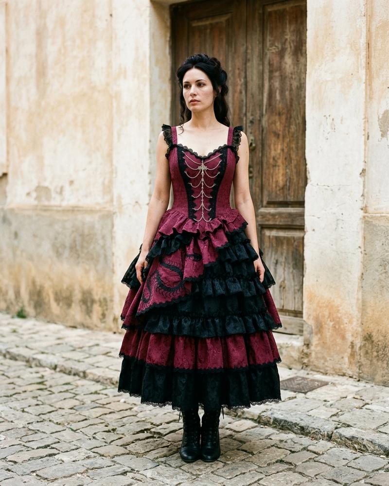 Macys Wear - Nisin | Ärmelloses Gerüschtes Kleid Damen