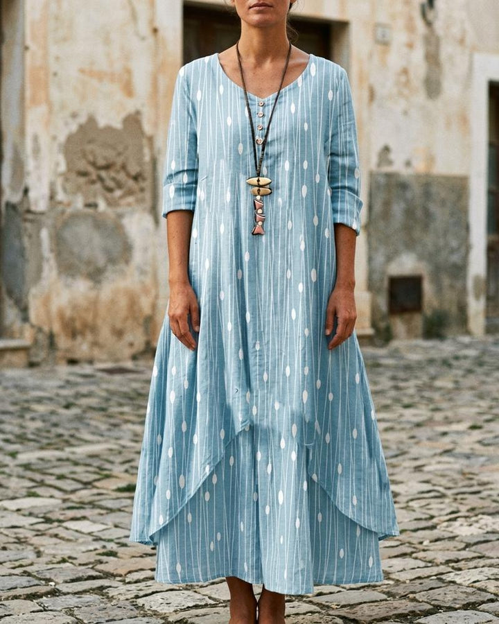 Macys Wear - Kevel | Gemustert Asymmetrisch Kleid Damen