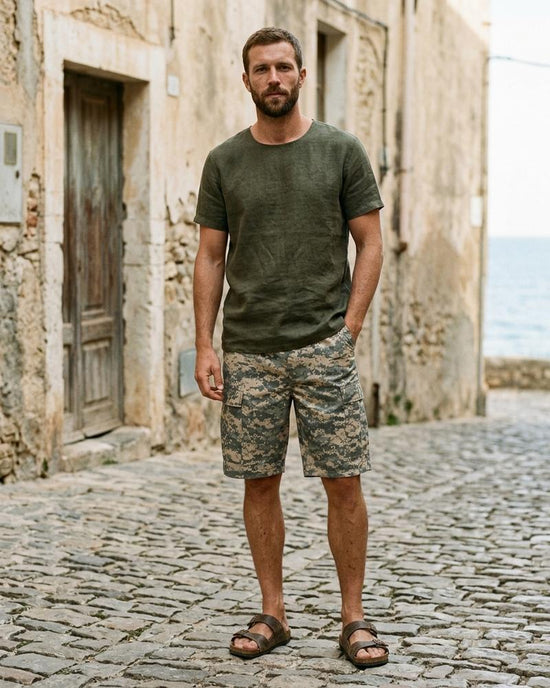 Macys Wear - Novar | Kurze Gemusterte Hose Herren