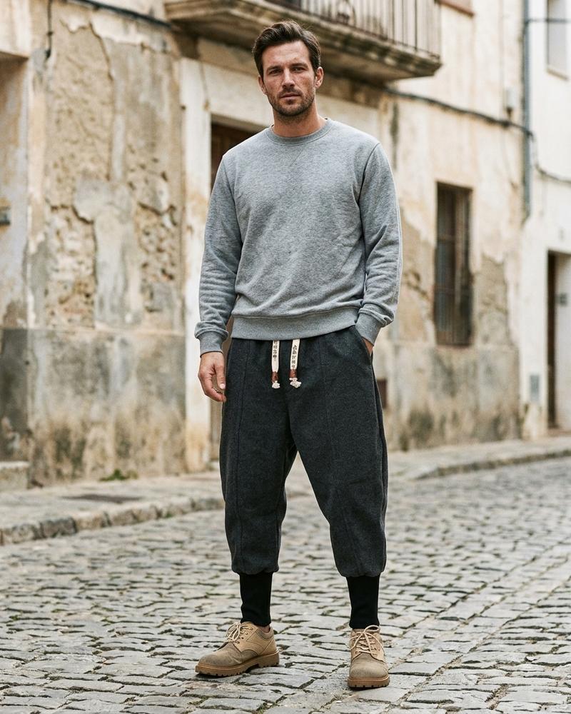 Macys Wear - Vitor | Tiefgeschnittene Konische Hose Herren