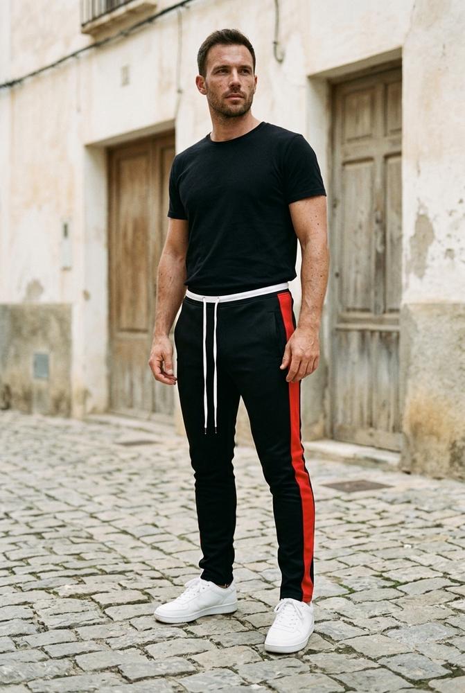 Macys Wear - Romon | Kontrastfarbene Sportliche Hose Herren