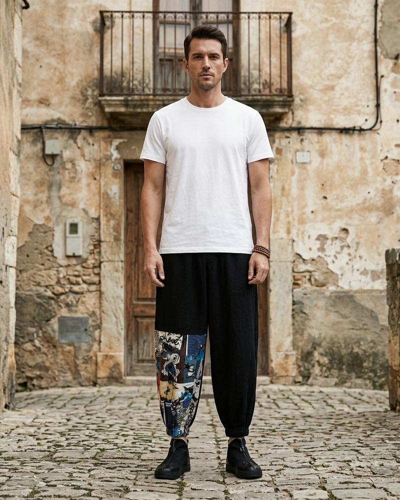 Macys Wear - Carev | Bedruckte Locker geschnittene Hose Unisex